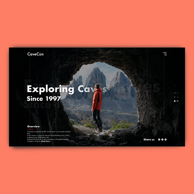 CaveCon Website Design design ui web