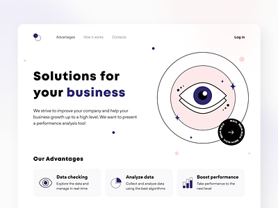 Management tool - Landing page analyze arounda business dashboard data figma illustration interface landing management notification platform saas sketch solution statistics technology ui ux web design