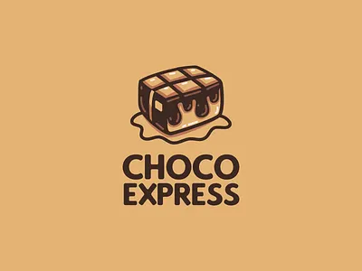 Choco Express | Logo Designs for chocolate subscription brand brand logo branding character logo choco chocolate chocolate bar chocolate logo chocolate packaging design flat handdraw illustration logo logo concept logo design mascot logo package playful playful logo vector
