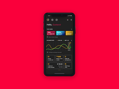 Wells Fargo - Banking App animation app banking app dark theme design design studio interaction interface mobile app design user experience ux ui