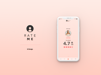 Rate Me | UI Design app black mirror clean pink rate me social app social media app social network socialmedia ui