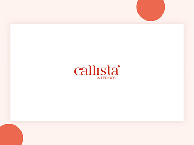 Callista Interiors - Logo and Web Design adobexd brand identity graphic design logo design red ui ui design user interface design web design website design