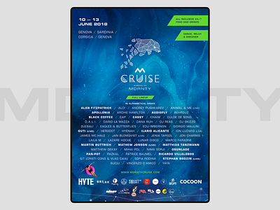 MDRNTY Cruise 2018 Poster cruise cruise ship dance design events festival mdrnty music music festival ocean sea techno