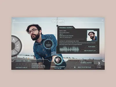Cold Justice Interactive Television Concept adobe illustrator cold justice concept creative crime design heads up display interactive interactive tv interactive video interation design mockup television tv ui ux uxui video wirewax