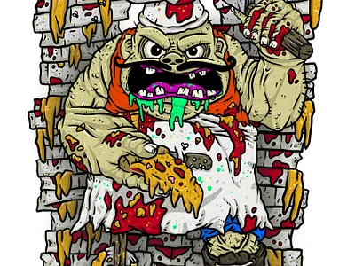Pizzaface actionfigure digitalart digitalillustration gross illustration illustration art pizza procreate tmnt toy
