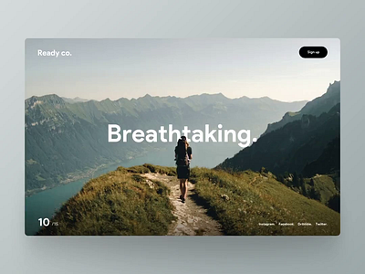 Breathtaking. animation breathtaking dennis experience hike interface mountain parallax parallax effect parallax scrolling parallax website principle rotterdam scroll scroll animation snellenberg travel ui ux website