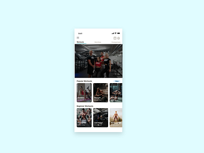 Daily 41 Fitness app athlete dailyui dailyui challenge dailyui41 design art exercise exercise app fitness gym mobile training training app ui ux workout