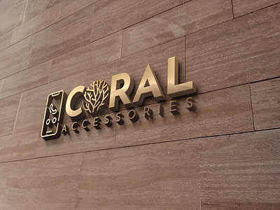 Coral 3D Logo app logo graphic design logo