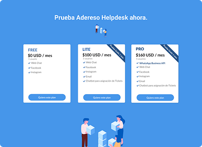 Pricing Plans español pricing saas ui ui design