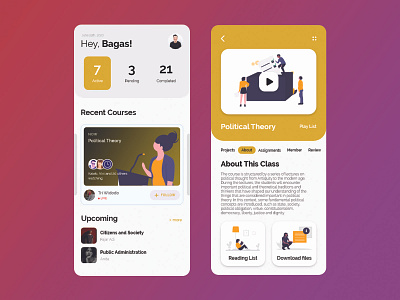 Online Course App app ui ux