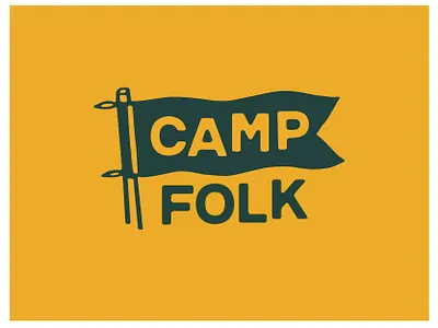 Camp Folk branding camp flag health illustration logo summer wellness