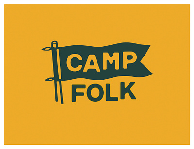 Camp Folk branding camp flag health illustration logo summer wellness