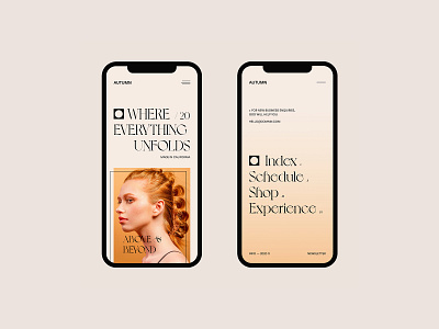 AUTUMN clean concept design fashion minimal promo responsive typography ui ux web