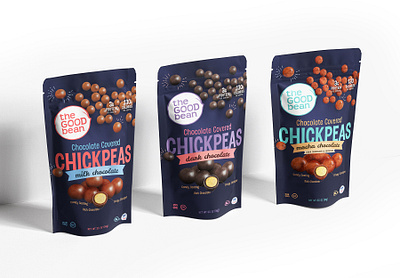 The Good Bean Chocolate Chickpea Packaging food and drink package design packaging snacks