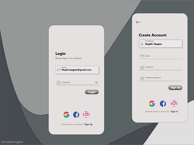 Login&SignUp adobexd design invitation uiux