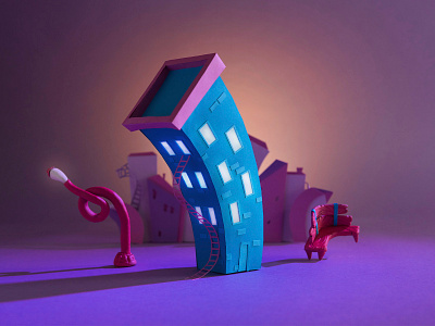 Surreal Urban Paper Landscape city paper papercraft surreal urban