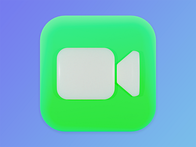 3D Facetime Icon 3d apple blender icon ios