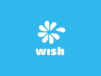 Wish.com rework brand branding design flower illustration logo mark pedal shopping vector wish