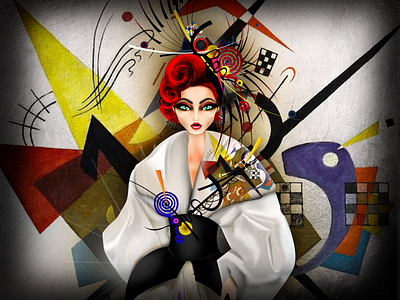 Wassily Kandinsky inspired model abstract abstract art constructivism kandinskij kandinsky suprematism wassily kandinsky