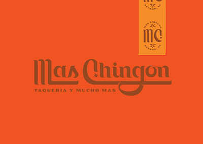 Mas Chingon 70s lettering ligatures logotype mexican omaha spanish tacos