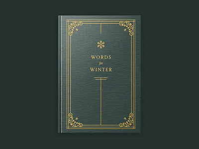 Words for Winter art deco art noveau book book cover cover monoline