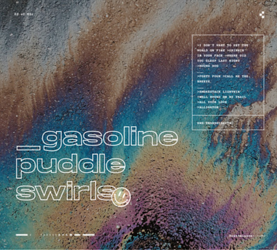 Gasoline Puddle Swirls dailyui design music social