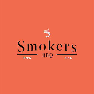 Smoker's BBQ bbq branding logo design outdoors