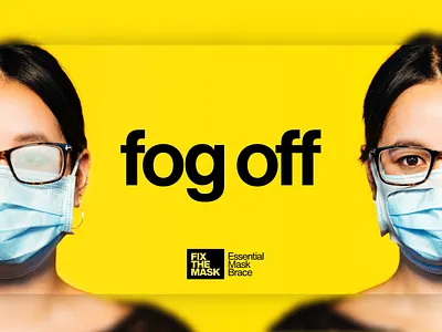 Fog Off covid fog mask photography poster