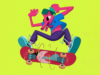 Wolf 🐺🛹 artdirection colorful digital illustration illustration