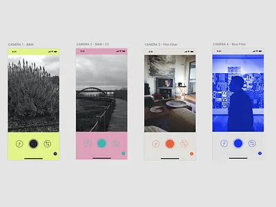 Camera filter app UI app camera app design development filter ios ui uidesign uiux
