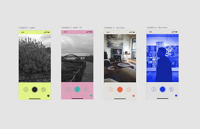 Camera filter app UI app camera app design development filter ios ui uidesign uiux