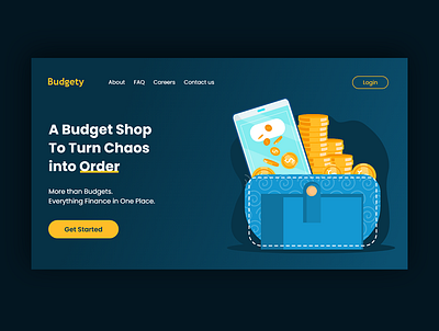 Personal Finance Website | Landing Page bank behance budget finance landingpage money personal finance xd xddailychallenge