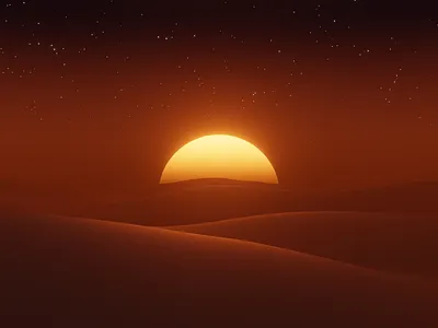 Desert Sunset 3d blender3d desert digitalart evee