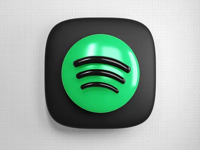 Spotify 3D Icon 3d icon music music app thebigbangicons