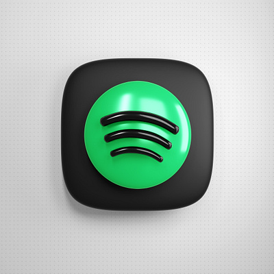 Spotify 3D Icon 3d icon music music app thebigbangicons