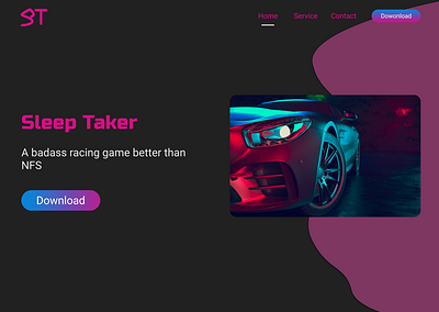 Sleep taker design landingpage ui