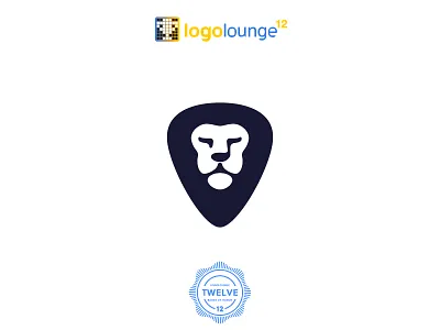 LogoLounge Book 12 award award winning award winning black book book12 design eight note guitar pick lion ll12 logo logo lounge logolounge logolounge12 published selected selection vector winner