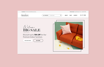 Ecommerce Landing Page - Furniture Shop design front end development furniture store illustration landingpage minimalist web webdesign