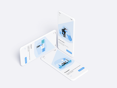 Daily UI/ Onboarding - #023 app blue design grey mobile onboarding onboarding ui travel ui web white