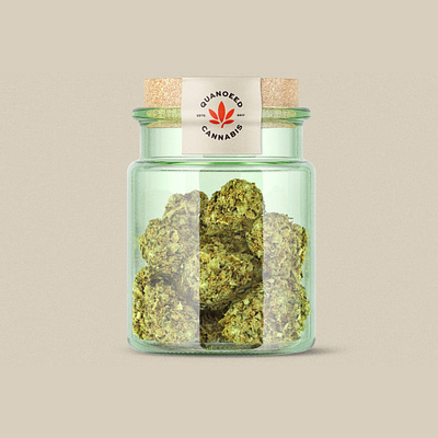 Marijuana Jar design for Quaneed Cannabis. brand design cannabis branding cannabis design cannabis logo logo marijuana mockup design