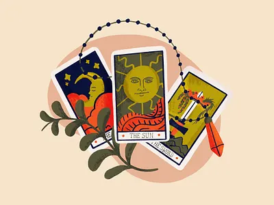 Tarot Cards art cards crystal design doodle draw drawing illustration magic moon procreate sketch spell sun sword tarot tarot card tarot cards witch