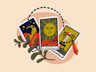 Tarot Cards art cards crystal design doodle draw drawing illustration magic moon procreate sketch spell sun sword tarot tarot card tarot cards witch