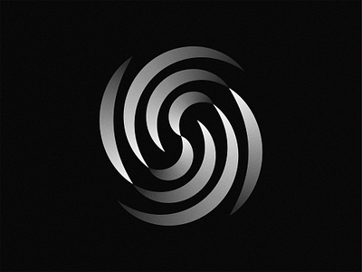 August 4 8:48 black and white bold strong dynamic branding geometry loop spiral circles logo design branding minimalistic simple