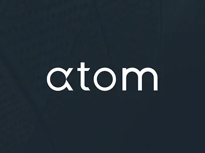atom branding lettering logo logo design logos logotype monochrome