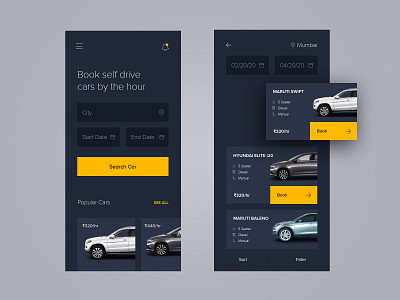 Day 13 of 30 - Car Rental App app appdesign car car app car rental design interface minmal rent rent car rental car ui ux