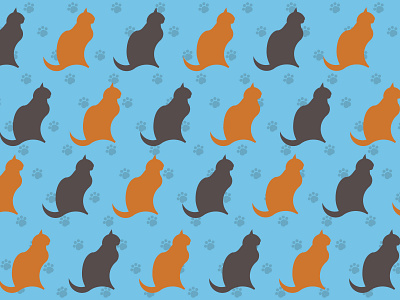 cats pattern adobe illustrator branding design flat flatdesign illustration illustrator vector