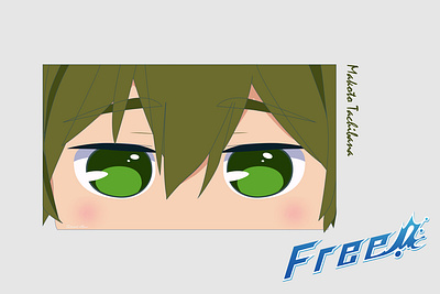 Makota Tachibana anime cavaei chibi design fata74 free! free! anime illustration illustrator makota tachibana vector