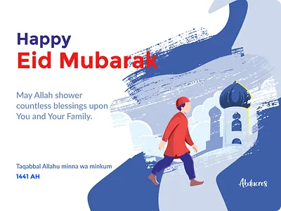 EID MUBARAK animation app design flat illustration minimal typography