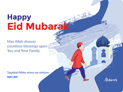 EID MUBARAK animation app design flat illustration minimal typography