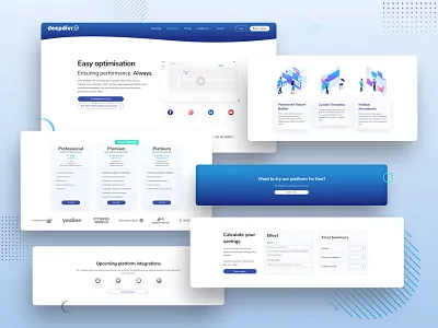 Web Components | deepdivr (SaaS) analytics analytics tool clean gradient modern saas saas website social social media ui ui design web web design website wordpress